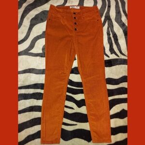 Old Navy Burnt Orange Corduroy Skinny High Rise Pants